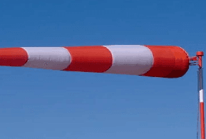 Red Windsock with Reflective Tape