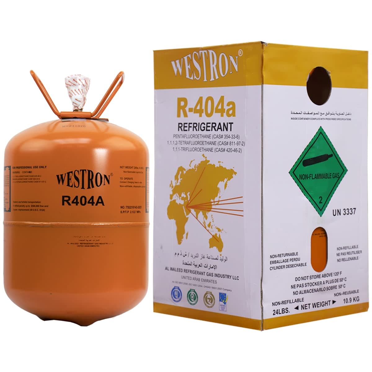High-Purity Refrigerant Gas Canisters – R134a, R410A & R600a HVAC
